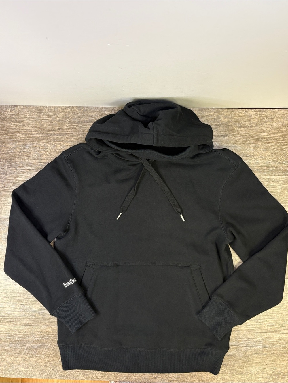 Favorite Daughter Black Double Neck Cowl Hooded Sweatshirt Hoodie XS